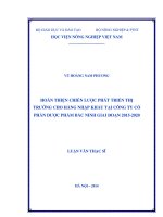 hoàn thiện chiến lược phát triển thị trường cho hàng nhập khẩu tại công ty cổ phần dược phẩm bắc ninh giai đoạn 20152020