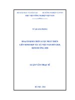 hoạch định chiến lược phát triển liên minh hợp tác xã việt nam đến 2020, định hướng 2030