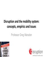 Disruption and the mobility system   concepts, empirics and issues 