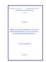 nghiên cứu đánh giá hiện trạng và đề xuất một số giải pháp nâng cao chất lượng điện áp lưới điện 10kvthành phố sơn la