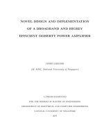 Novel design  implementation of a broadband and highly efficient doherty power amplifier