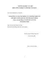 ảnh hưởng của mật độ trồng và vị trí trái trên cây lên hiện tượng khô đầu múi trái quýt hồng (citrus reticulata blanco) tại huyện lai vung tỉnh đồng tháp