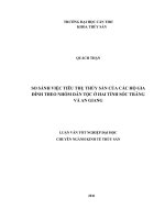 so sánh việc tiêu thụ thủy sản của các hộ gia đình theo nhóm dân tộc ở hai tỉnh sóc trăng và an giang