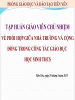 Tài liệu tập huấn giáo viên chủ nhiệm lớp