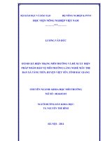đánh giá hiện trạng môi trường và đề xuất biện pháp nhằm bảo vệ môi trường làng nghề mây tre đan xã tăng tiến, huyện việt yên, tỉnh bắc giang