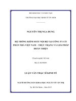 hệ thống kiểm soát nội bộ tại công ty cổ phần nhà việt nam–thực trạng và giải pháp hoàn thiện 