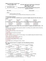 Đề và hướng dẫn học sinh giỏi tiếng anh lớp 9 tham khảo bồi dưỡng 2015 (31) 