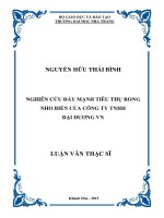 Nghiên cứu đẩy mạnh tiêu thụ sản phẩm rong nho biển của công ty TNHH đại dương việt nam 