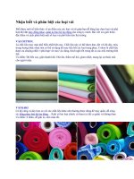 Nhận biết và phân biệt các loại vải  