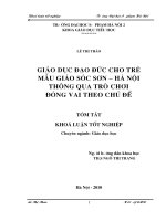 Giáo dục đạo đức cho trẻ mẫu giáo sóc sơn   hà nội thông qua trò chơi đóng vai theo chủ đề 