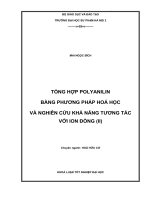 Tổng hợp polyanilin bằng phương pháp hoá học và nghiên cứu khả năng tương tác với ion đồng (II) 