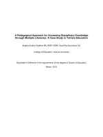 A pedagogical approach for accessing disciplinary knowledge through multiple literacies a case study in tertiary education