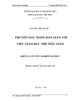 Truyện ngụ ngôn dân gian với việc giáo dục trẻ mẫu giáo 