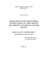 Nghệ thuật tương phản trong tổ chức nhân vật tiểu thuyết nhà thờ đức bà paris của victor huygo 
