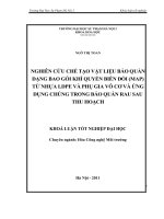Nghiên cứu chế tạo vật liệu bảo quản dạng bao bì gói khí quyển biến đổi (MAP) từ nhựa LDPE và phụ gia vô cơ và ứng dụng chúng trong bảo quản rau sau thu hoạch 