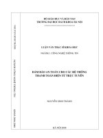 ĐẢM BẢO AN TOÀN CHO CÁC HỆ THỐNG THANH TOÁN ĐIỆN TỬ TRỰC TUYẾN