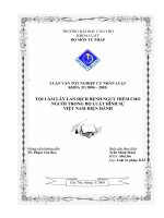 tội làm lây lan dịch bệnh nguy hiểm cho người trong bộ luật hình sự việt nam hiện hành 