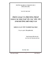 Phân loại và phương pháp giải các bài tập về các yếu tố ảnh hưởng đến độ tan 
