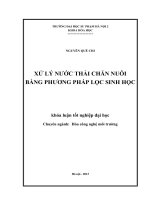 Xử lý nước thải chăn nuôi bằng phương pháp lọc sinh học 