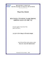BÀI TOÁN CÂN BẰNG NASH TRONG KHÔNG GIAN CÓ THỨ TỰ