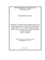 Tìm hiểu đặc điểm và hoạt động của một số hệ thốg chăn nuôi ở huyện hoài đức   hà nội trong quá trình chuyển đổi cơ cấu nông nghiệp 