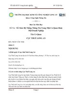 Tổ chức hệ thống thông tin trong một cơ quan hoặc một doanh nghiệp tên cơ quan cục THUẾ LONG AN