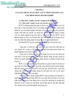 Lý luận chung về tổ chức lập và phân tích báo cáo tài chính trong doanh nghiệp