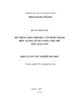 Hệ thống trò chơi học tập hình thành biểu tượng về số lượng cho trẻ mẫu giáo lớn 