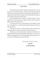 Tính toán thiết kế hệ thống xử lý cấp nước sinh hoạt cho xã bối cầu   huyện bình lục   tỉnh hà nam 