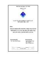 trách nhiệm bồi thường thiệt hại ngoài hợp đồng của cha mẹ đối với thiệt hại do con chưa thành niên gây ra
