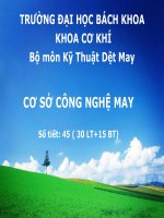 BÀI GIẢNG môn cơ sở CÔNG NGHỆ MAY bài 1  mô hình tổ chức sản xuất hàng may mặc