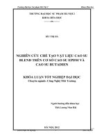 Nghiên cứu chế tạo vật liệu cao su blend trên cơ sở cao su EPDM và cao su butadien 