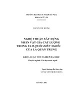 Nghệ thuật xây dựng nhân vật gia cát lượng trong tam quốc diễn nghĩa của la quán trung 