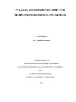 Parallel and distributed computing techniques in biomedical engineering