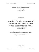 Nghiên cứu xây dựng một số mô phỏng hoá hữu cơ trên cơ sở kết hợp flash 8 0 và violet 1 7 