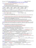 TRẮC NGHIỆM SINH PHẦN DI TRUYỀN