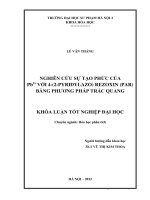 Nghiên cứu sự tạo phức của pb2+ với 4 (2 pyridylazo) rezoxin (par) bằng phương pháp trắc quang 