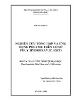 Nghiên cứu tổng hợp và ứng dụng polyme trên cơ sở của poly (hydroxamic axit) 
