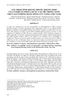 Xác định tính kháng thuốc kháng sinh từ vi khuẩn phân lập từ các hệ thống nuôi thủy sản ở Đồng bằng sông Cửu Long