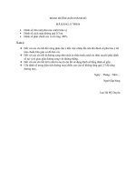 BẢNG HƯỚNG dẫn ĐÁNH số 