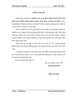 Nghiên cứu xử lý đất ô nhiễm thuôc BVTV khó phân hủy (POPs) bằng phương pháp chiết nước có phụ gia QH2 