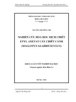 Nghiên cứu hóa học dịch chiết etyl axetat cây chiết cánh (mallotus glabriusculus) 