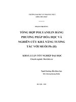 Tổng hợp polianilin bằng phương pháp hóa học và nghiên cứu khả năng tương tác với muối Pb(II) 