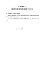 CHƯƠNG 1 THIẾT kế mô HÌNH hệ THỐNG