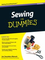 Sewing for dummies 3rd edition (2010)