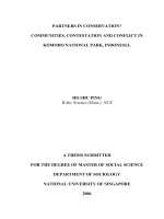 Communities, contestation and conflict in komodo national park, indonesia