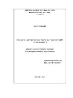 Ứng dụng lược đồ tư duy trong dạy học tự nhiên và xã hội lớp 3 