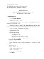 Đề cương bài giảng môn học quản lý nhà nước trong công tác lưu trữ 