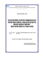 XÂY DỰNG HỆ THỐNG CÂU HỎI TRẮC NGHIỆM KHÁCH QUAN GIÚP HỌC SINH TỰ KIỂM TRA ĐÁNH GIÁ KẾT QUẢ HỌC TẬP TRÊN MÁY TÍNH PHẦN NHIỆT HỌC THUỘC TRƯƠNG TRÌNH VẬT LÍ LỚP 10 BAN CƠ BẢN