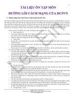 Tài liệu ôn tập môn đường lối cách mạng của đảng CSVN